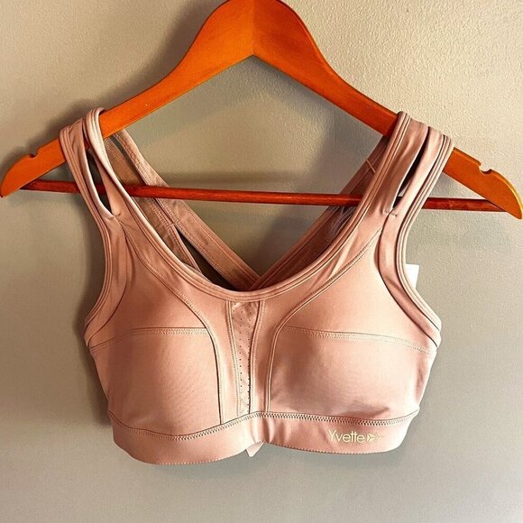 Yvette Sports Bra Pink High Impact M+ New with Tags - Picture 1 of 8